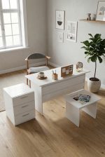 Robin Home Verona ABC Ofis Büro Masa Takımı Beyaz