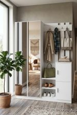 Robin Home Benjamin Vestiyer Portmanto Ayakkabılık Beyaz - Görsel 6