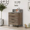 Robin Home Dream 4 çekmeceli Şifonyer Metal Ayak Kahve-Beton DR6-CG