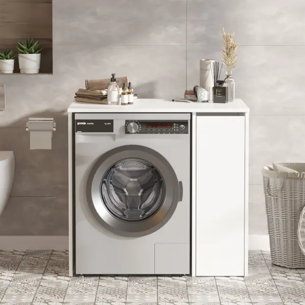 Robin Home Diana Çamaşır Makinesi Dolabı Çekmeceli Beyaz