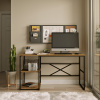 Robin Home Atlantis Metal Ofis Çalışma Masası Bilgisayar Masası Laptop Masası Raflı 140cm AS26-A Çam