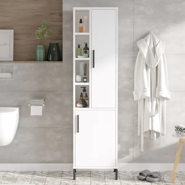 Robin Home Bianca Çok Amaçlı Dolap Banyo Dolabı Beyaz