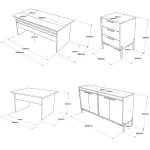 Robin Home Berlin ABCDE Ofis Büro Masa Takımı - Görsel 10