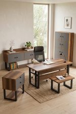 Robin Home Vivaldi ABCDF Ofis Büro Masa Takımı Barok - Görsel 2