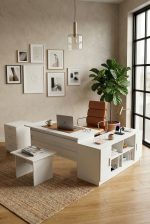 Robin Home Verona ABCF Ofis Büro Masa Takımı Beyaz