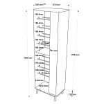 Robin Home Rio Ayakkabılık Metal Ayaklı 9 Raflı Sepet-Beyaz - Görsel 7