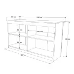 Robin Home Liva Mutfak Adası Ada Mutfak Yemek Masası 160cm Beyaz - Görsel 6
