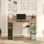 Robin Home Orion Çalışma Masası Bilgisayar Masası Raflı Sepet-Ihlamur Yeşili