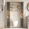 Robin Home Opal Çok Amaçlı Tuvalet Banyo Dolabı Kapaklı Raflı Sepet-Antrasit
