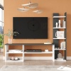 Robin Home Nexus Tv Ünitesi Tv Sehpası Kitaplıklı Beyaz-Antrasit