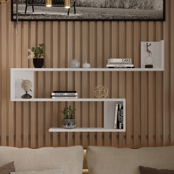 Robin Home Raffi No 10 Duvar Rafı Kitaplık Beyaz