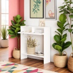 Robin Home Queen Dresuar Hol Antre 80 cm 2 Kapaklı Beyaz - Görsel 3