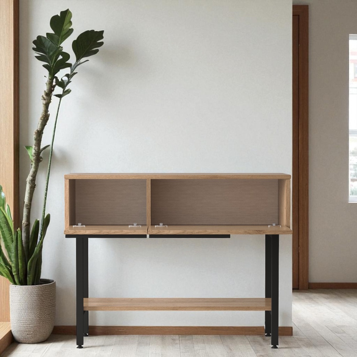 Robin Home Dresuar Antre Hol Kapaklı 100cm Metal Ayaklı Sepet - Görsel 4