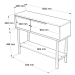 Robin Home Dresuar Antre Hol Kapaklı 100cm Metal Ayaklı Beyaz - Görsel 5