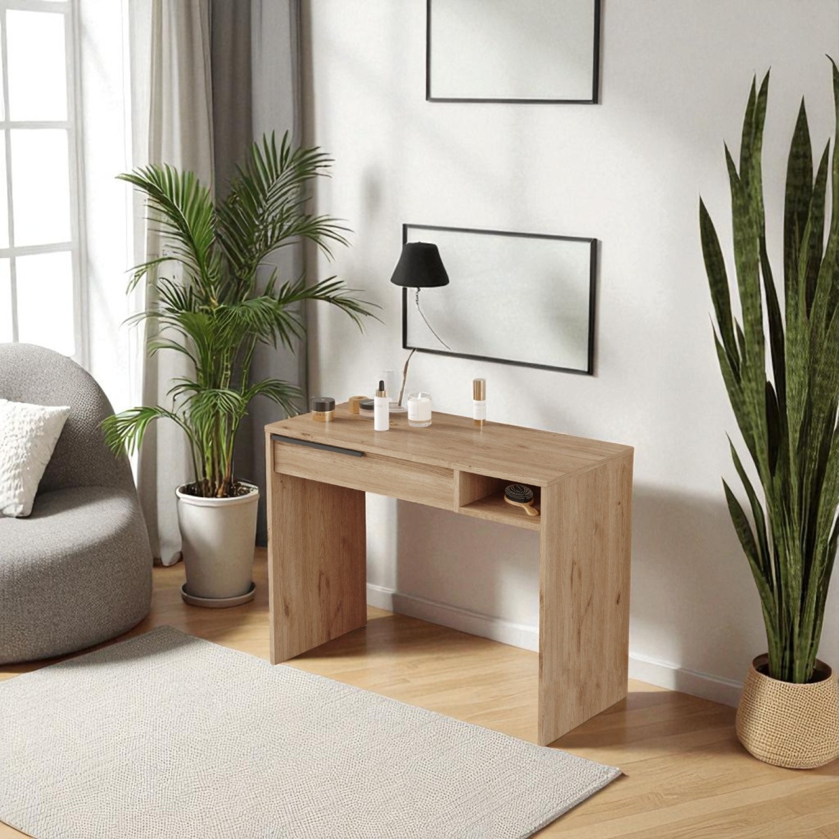 Robin Home Makyaj Masası Aynasız Çekmeceli Sepet - Görsel 2