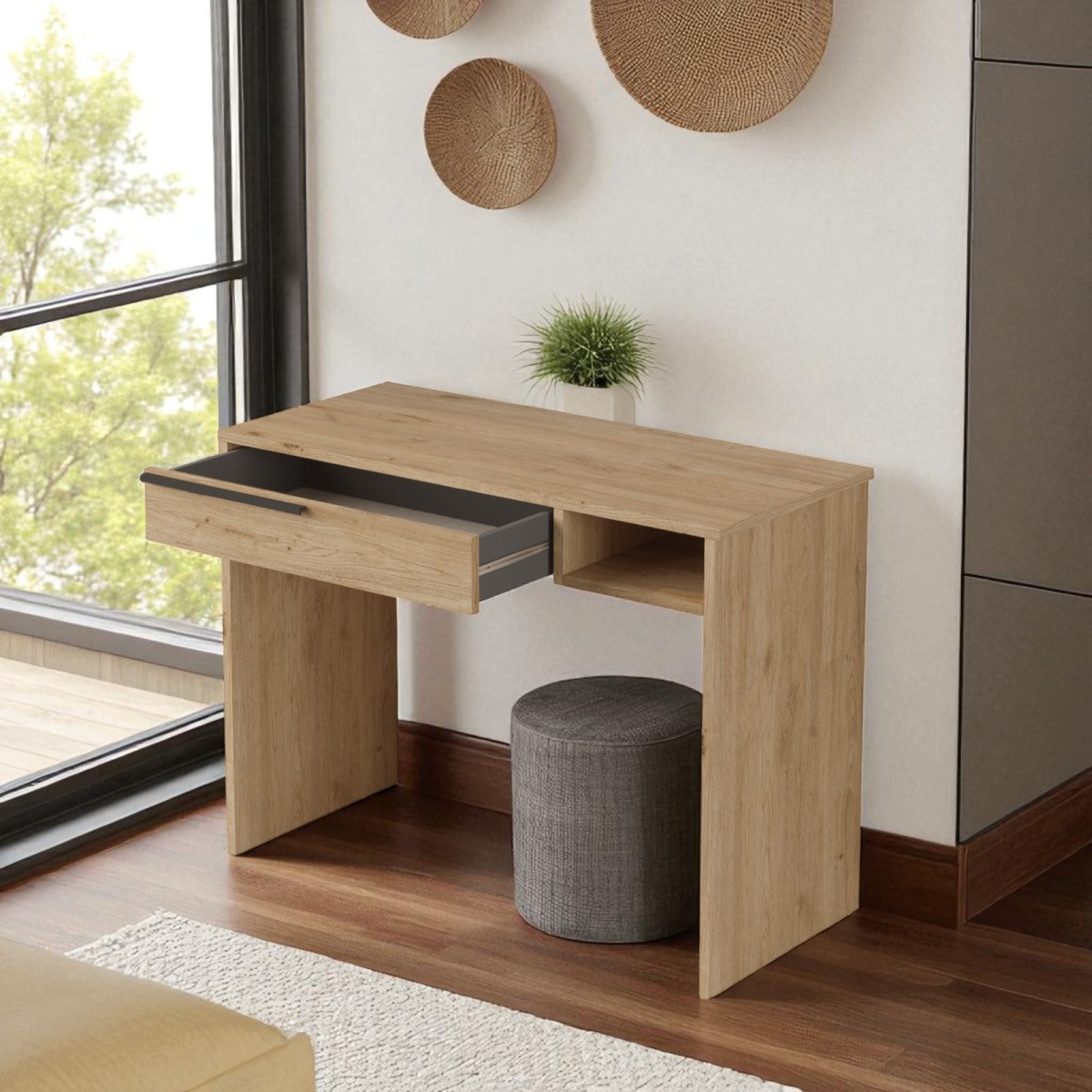 Robin Home Makyaj Masası Aynasız Çekmeceli Sepet - Görsel 3