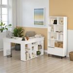 Robin Home Çalışma Masası & Kitaplık 2'li set Beyaz - Görsel 2