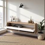 Robin Home Loft Aynalı Duvara Monte Dresuar Antre Hol 100cm Çam- Beyaz - Görsel 2