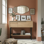 Robin Home Antre Hol Salon Aynalı Dresuar Kapaklı Metal Ayaklı NO1 Sepet - Görsel 3