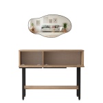 Robin Home Antre Hol Salon Aynalı Dresuar Kapaklı Metal Ayaklı NO1 Sepet - Görsel 4