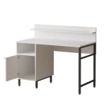 Robin Home Çalışma Masası Genç Çocuk Öğrenci Raflı Dolaplı Beyaz - Görsel 3