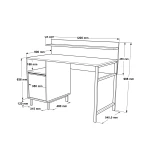 Robin Home Çalışma Masası Genç Çocuk Öğrenci Raflı Dolaplı Beyaz - Görsel 4