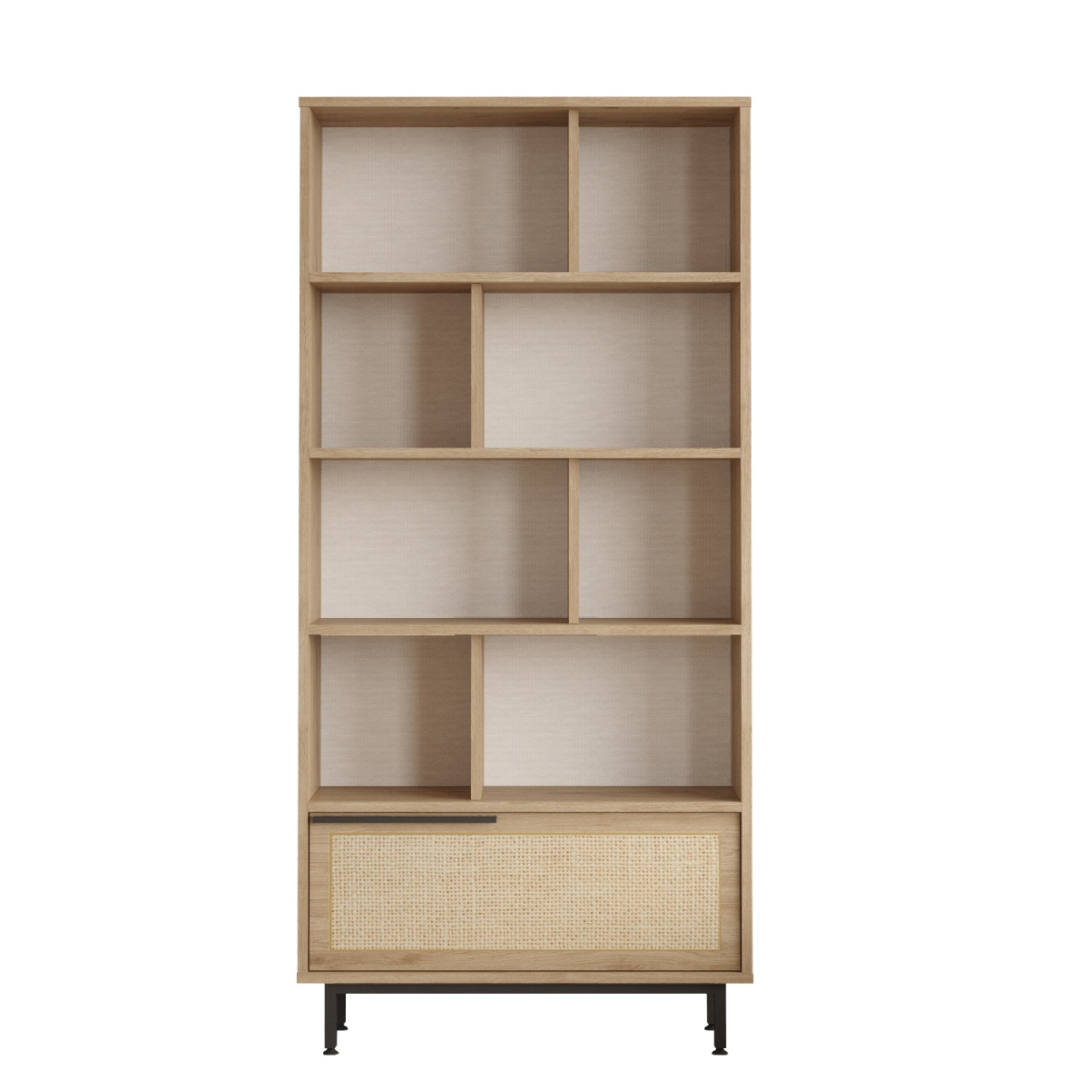 Robin Home Genç Çalışma Masası & Kitaplık 2'li set Sepet- Jüt Baskı Desen - Görsel 3