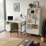 Robin Home Genç Çalışma Masası & Kitaplık 2'li set Beyaz - Görsel 2