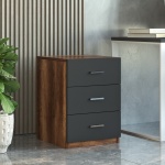 Robin Home Verona Ofis Çalışma Masası ve 3 çekmeceli Keson Takım Meşe-Siyah - Görsel 3