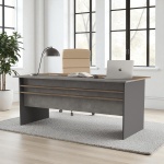 Robin Home Ofis Çalışma Masası 180*90cm Gri-Kahve - Görsel 2