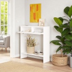Robin Home Asimetrik Aynalı Dresuar 2 Kapaklı Hol Antre Beyaz 80cm No1 - Görsel 2