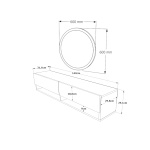 Robin Home Lia Aynalı Dresuar Duvara Monte Antre Hol 140cm Çam- Beyaz - Görsel 3