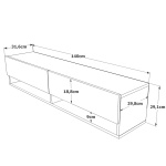Robin Home Lia Dresuar Duvara Monte Antre Hol 140cm Çam- Beyaz - Görsel 4
