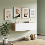 Robin Home Lia Hol Antre Dresuar Duvara Monte Kapaklı 100cm Çam-Beyaz - Görsel 3