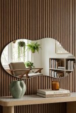 Asimetrik Ayna, Duvar Aynası, Konsol Aynası, Lavabo Aynası, Pinterest Ayna, Holl Aynası 80*40cm