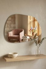 Asimetrik Model Çerçevesiz Ayna Duvar Aynası Konsol Aynası 75*50cm