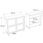 Robin Home Arizona Ayakkabılık Çok Amaçlı Dolap Ahşap Ayaklı Ahşap Jüt Kapaklı Sepet-Jüt - Görsel 4