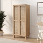 Robin Home Arizona Çok Amaçlı Dolap Mutfak Kiler Erzak Banyo Dolabı Ahşap Jüt Kapaklı Sepet-Jüt - Görsel 2