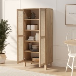 Robin Home Arizona Çok Amaçlı Dolap Mutfak Kiler Erzak Banyo Dolabı Ahşap Jüt Kapaklı Sepet-Jüt - Görsel 3