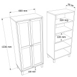 Robin Home Arizona Çok Amaçlı Dolap Mutfak Kiler Erzak Banyo Dolabı Ahşap Jüt Kapaklı Sepet-Jüt - Görsel 4