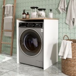 Robin Home Alaska Çamaşır Makinesi Dolabı Sepet-Beyaz - Görsel 3