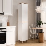 Robin Home Alaska Çok Amaçlı Dolap Mutfak Kiler Banyo Dolabı 195cm Sepet-Beyaz - Görsel 2