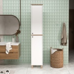 Robin Home Alaska Çok Amaçlı Dolap Mutfak Kiler Banyo Dolabı 195cm Sepet-Beyaz - Görsel 3