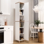 Robin Home Alaska Çok Amaçlı Dolap Mutfak Kiler Banyo Dolabı 195cm Sepet-Beyaz - Görsel 4