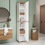 Robin Home Alaska Çok Amaçlı Dolap Mutfak Kiler Banyo Dolabı 195cm Sepet-Beyaz - Görsel 5