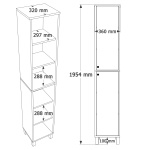 Robin Home Alaska Çok Amaçlı Dolap Mutfak Kiler Banyo Dolabı 195cm Sepet-Beyaz - Görsel 7