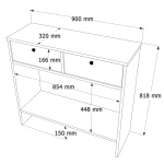 Robin Home Alaska Dresuar Kapaklı Ahşap Ayaklı Sepet-Beyaz - Görsel 5