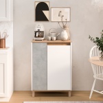 Robin Home Alaska Çok Amaçlı Dolap Mutfak Kiler Erzak Banyo Dolabı 97cm Sepet-Beyaz-Taş