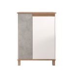 Robin Home Alaska Çok Amaçlı Dolap Mutfak Kiler Erzak Banyo Dolabı 97cm Sepet-Beyaz-Taş - Görsel 4