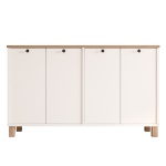 Robin Home Alaska Konsol 4 Kapaklı Ahşap Ayaklı 120cm Sepet-Beyaz - Görsel 4